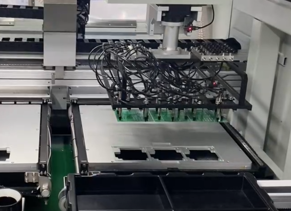 How much vacuum hold-down force is appropriate for a router depaneling machine?